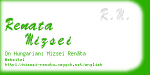 renata mizsei business card